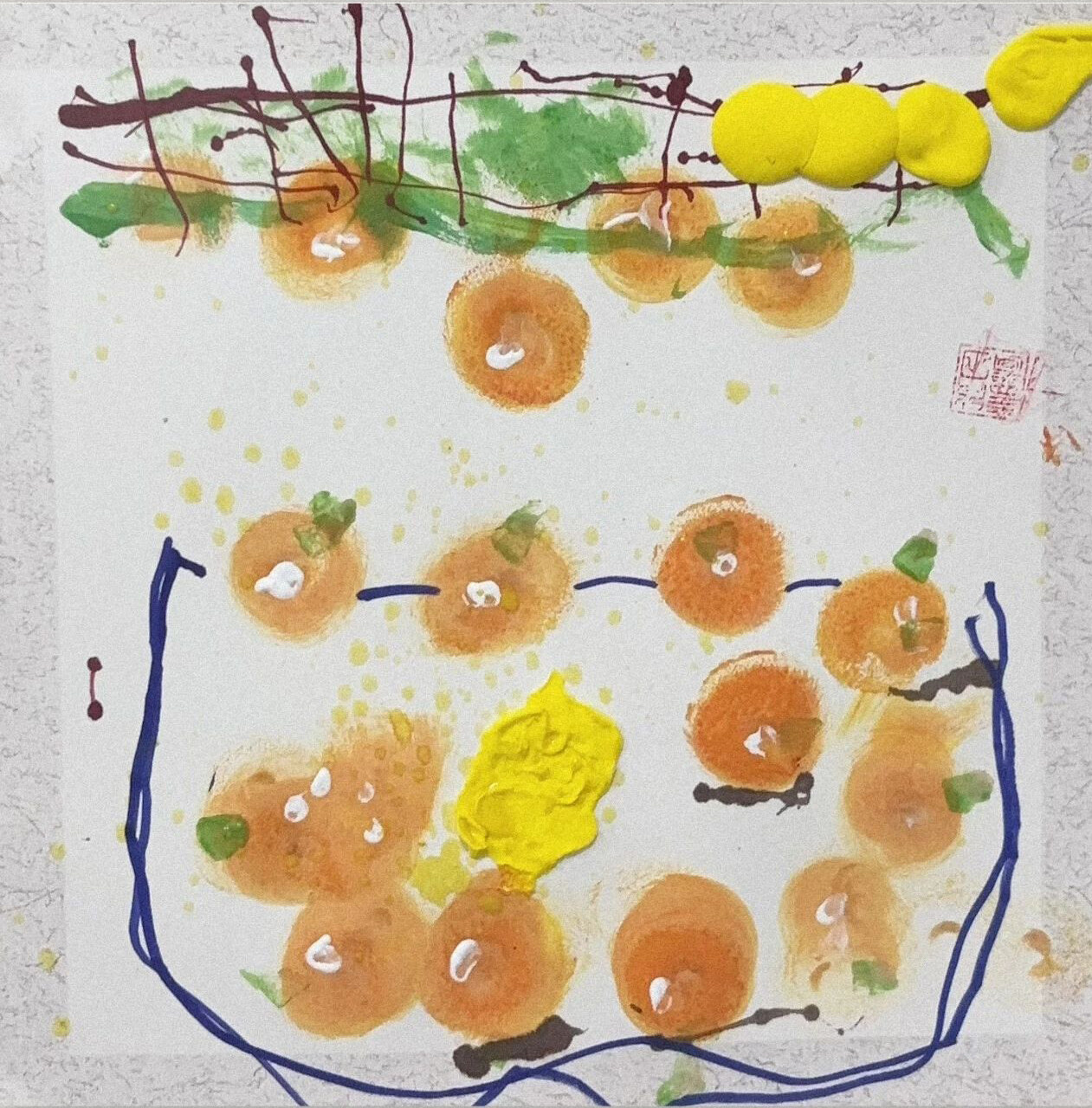 启田美学启蒙班3-4岁儿童美术作品示例